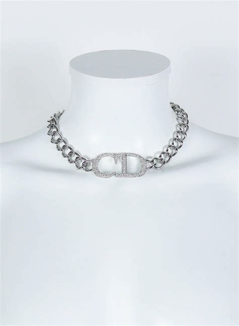 dior silver necklace d chai